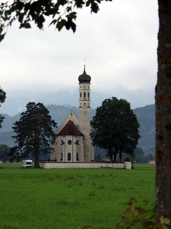 P8067224.jpg - Church near Fussen.  These onion shaped steeples were very common in this area.