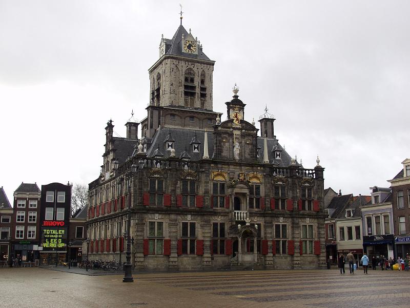 DelftMarket3.jpg - Town Hall building in Delft.