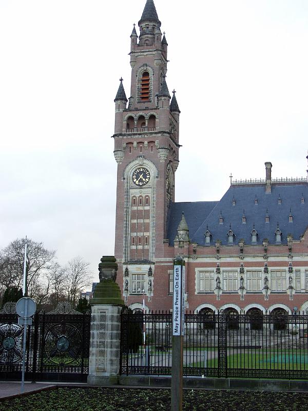 P2195703.jpg - May Peace Prevail On Earth.  The peace palace was commissioned by Carnegie.