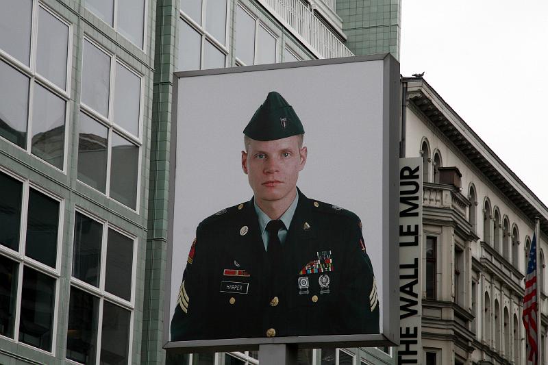 IMG_0330.jpg - Last American guard at Checkpoint Charlie.