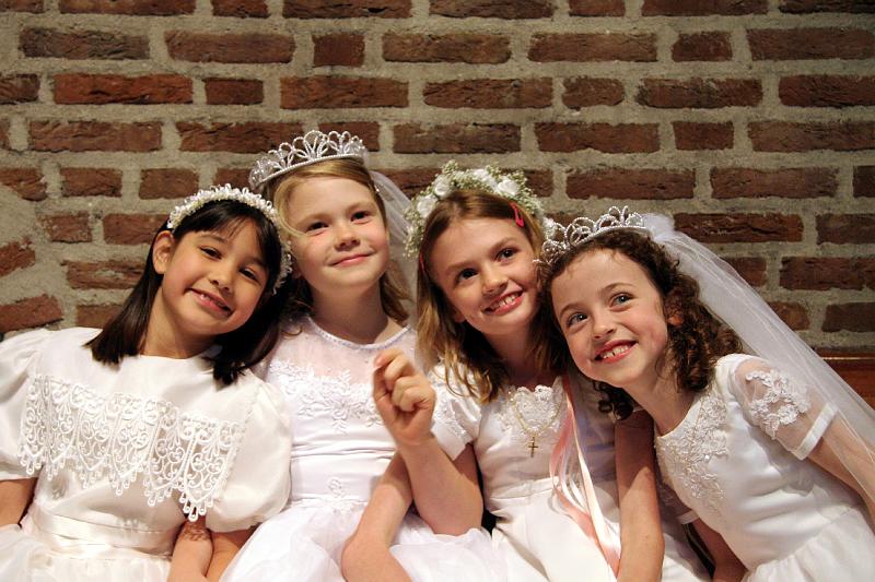 IMG_1704.jpg - Communion girls.  Don't they look innocent?